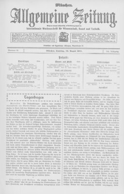 Allgemeine Zeitung Samstag 12. August 1911