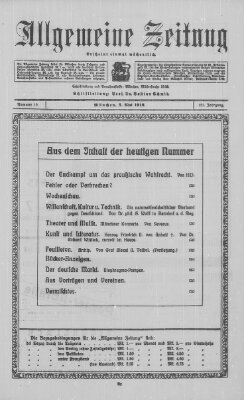 Allgemeine Zeitung Sonntag 5. Mai 1918