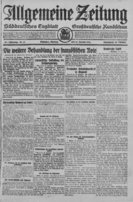 Allgemeine Zeitung Montag 14. Januar 1924