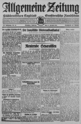 Allgemeine Zeitung Sonntag 27. Januar 1924