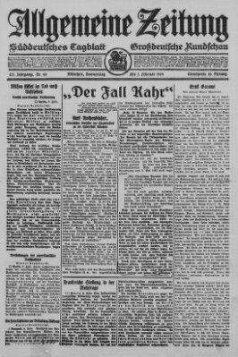 Allgemeine Zeitung Donnerstag 7. Februar 1924