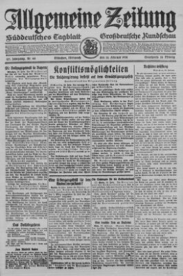 Allgemeine Zeitung Mittwoch 20. Februar 1924