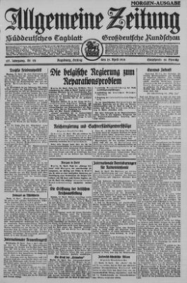 Allgemeine Zeitung Freitag 25. April 1924