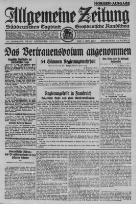 Allgemeine Zeitung Samstag 7. Juni 1924