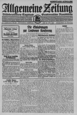 Allgemeine Zeitung Sonntag 29. Juni 1924
