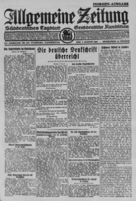 Allgemeine Zeitung Donnerstag 7. August 1924