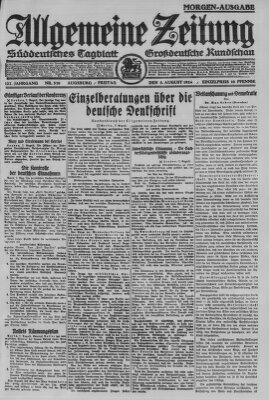 Allgemeine Zeitung Freitag 8. August 1924