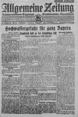 Allgemeine Zeitung Montag 1. September 1924