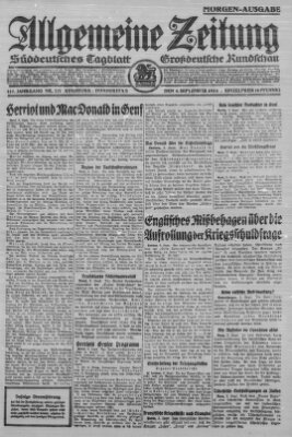 Allgemeine Zeitung Donnerstag 4. September 1924