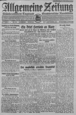 Allgemeine Zeitung Dienstag 9. September 1924