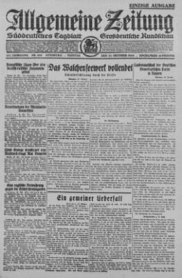 Allgemeine Zeitung Montag 27. Oktober 1924