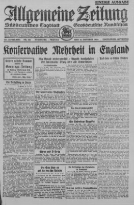 Allgemeine Zeitung Freitag 31. Oktober 1924