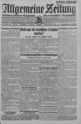 Allgemeine Zeitung Samstag 15. November 1924