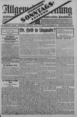 Allgemeine Zeitung Sonntag 16. November 1924
