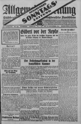 Allgemeine Zeitung Sonntag 30. November 1924
