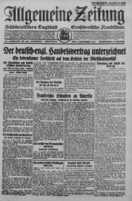 Allgemeine Zeitung Mittwoch 3. Dezember 1924