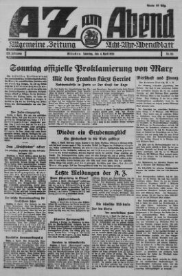 AZ am Abend (Allgemeine Zeitung) Samstag 4. April 1925