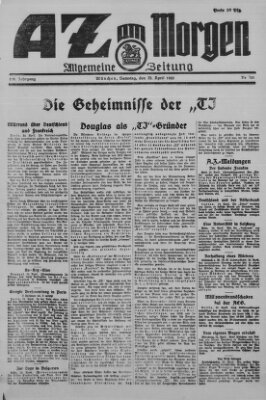 AZ am Morgen (Allgemeine Zeitung) Samstag 25. April 1925