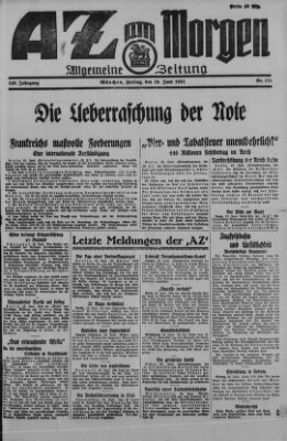 AZ am Morgen (Allgemeine Zeitung) Freitag 19. Juni 1925