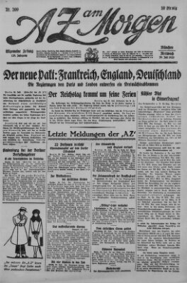 AZ am Morgen (Allgemeine Zeitung) Mittwoch 29. Juli 1925