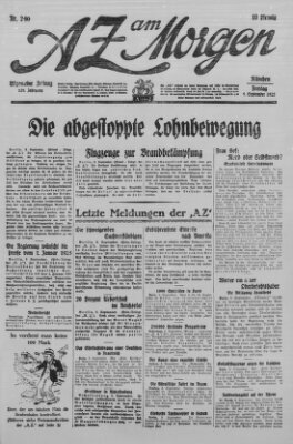 AZ am Morgen (Allgemeine Zeitung) Freitag 4. September 1925
