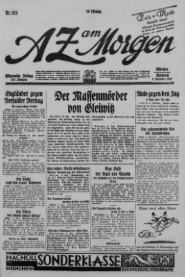 AZ am Morgen (Allgemeine Zeitung) Mittwoch 9. Dezember 1925