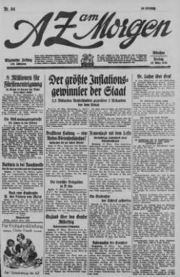 AZ am Morgen (Allgemeine Zeitung) Freitag 19. März 1926