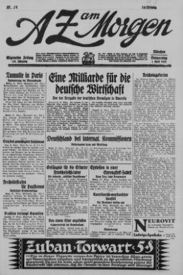 AZ am Morgen (Allgemeine Zeitung) Donnerstag 1. April 1926