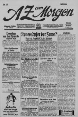AZ am Morgen (Allgemeine Zeitung) Mittwoch 7. April 1926