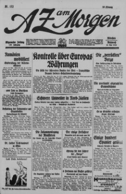 AZ am Morgen (Allgemeine Zeitung) Mittwoch 19. Mai 1926