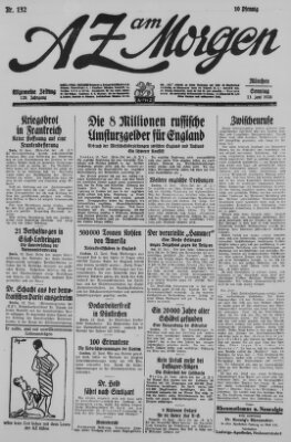 AZ am Morgen (Allgemeine Zeitung) Sonntag 13. Juni 1926