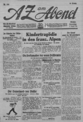 AZ am Abend (Allgemeine Zeitung) Donnerstag 26. August 1926