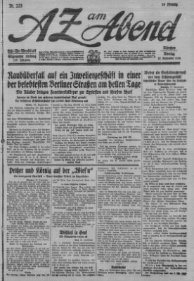 AZ am Abend (Allgemeine Zeitung) Montag 27. September 1926