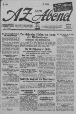 AZ am Abend (Allgemeine Zeitung) Dienstag 16. November 1926
