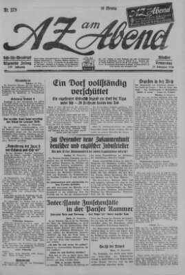 AZ am Abend (Allgemeine Zeitung) Donnerstag 25. November 1926