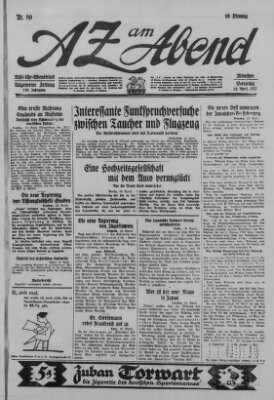 AZ am Abend (Allgemeine Zeitung) Dienstag 19. April 1927