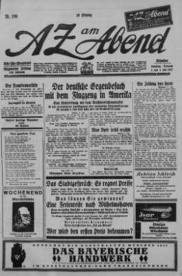 AZ am Abend (Allgemeine Zeitung) Sonntag 3. Juli 1927