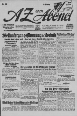 AZ am Abend (Allgemeine Zeitung) Donnerstag 26. April 1928