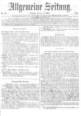 Allgemeine Zeitung Freitag 25. März 1870