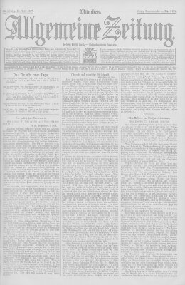 Allgemeine Zeitung Sonntag 12. Mai 1907