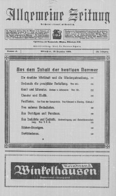 Allgemeine Zeitung Sonntag 12. Dezember 1920