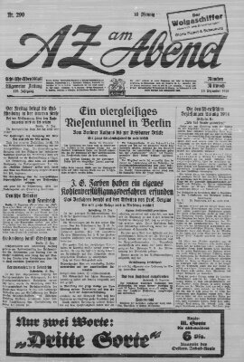 AZ am Abend (Allgemeine Zeitung) Mittwoch 15. Dezember 1926