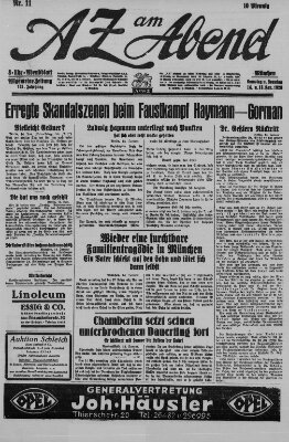 AZ am Abend (Allgemeine Zeitung) Samstag 14. Januar 1928
