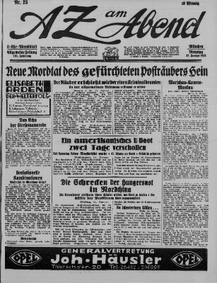 AZ am Abend (Allgemeine Zeitung) Dienstag 31. Januar 1928