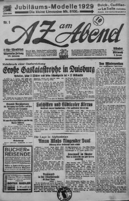 AZ am Abend (Allgemeine Zeitung) Mittwoch 2. Januar 1929