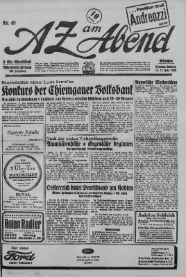 AZ am Abend (Allgemeine Zeitung) Sonntag 17. Februar 1929