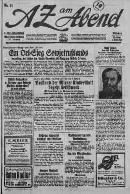AZ am Abend (Allgemeine Zeitung) Freitag 1. März 1929