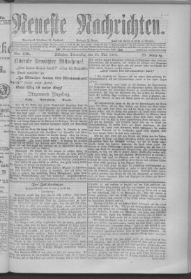Neueste Nachrichten (Münchner neueste Nachrichten) Donnerstag 18. Mai 1876