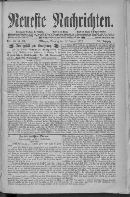 Neueste Nachrichten (Münchner neueste Nachrichten) Sonntag 28. Januar 1877