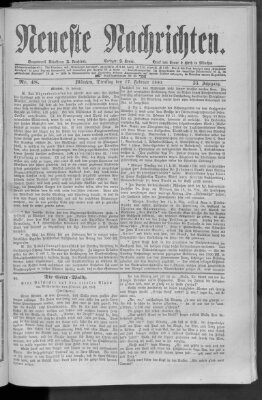Neueste Nachrichten (Münchner neueste Nachrichten) Dienstag 17. Februar 1880